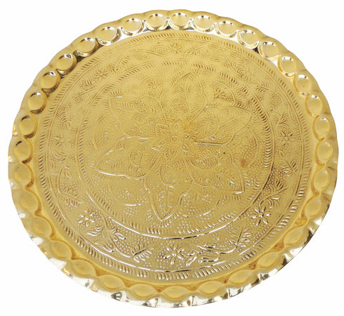 Brass Thali For Pooja 1.325kg